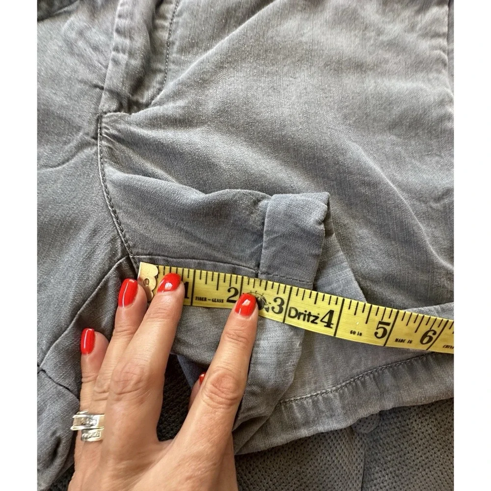 Helmut Lang Silky Wash Grey Shorts Woman's Size‎ 26 Tencel Soft